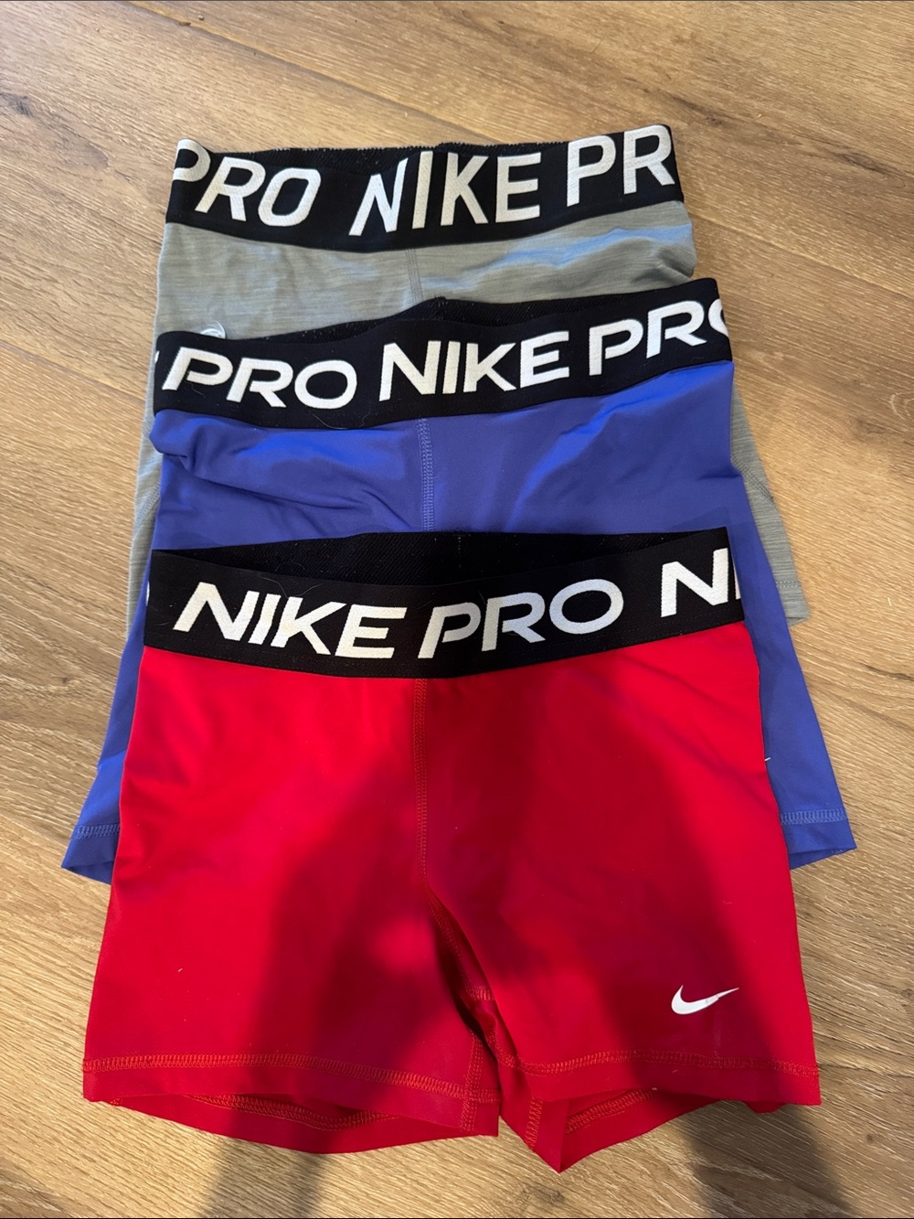 Nike' Pro Compression Shorts - Red, Purple, Gray